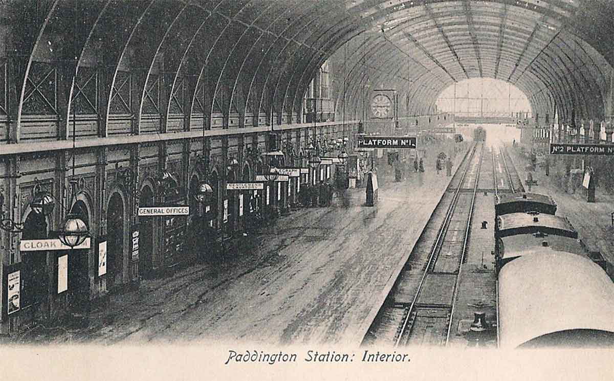 Brunel’s London Paddington Station, via Wikimedia Commons