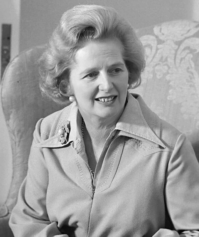 Margaret Thatcher in her early days as Conservative Party leader (1975), Source: Wikimedia Commons