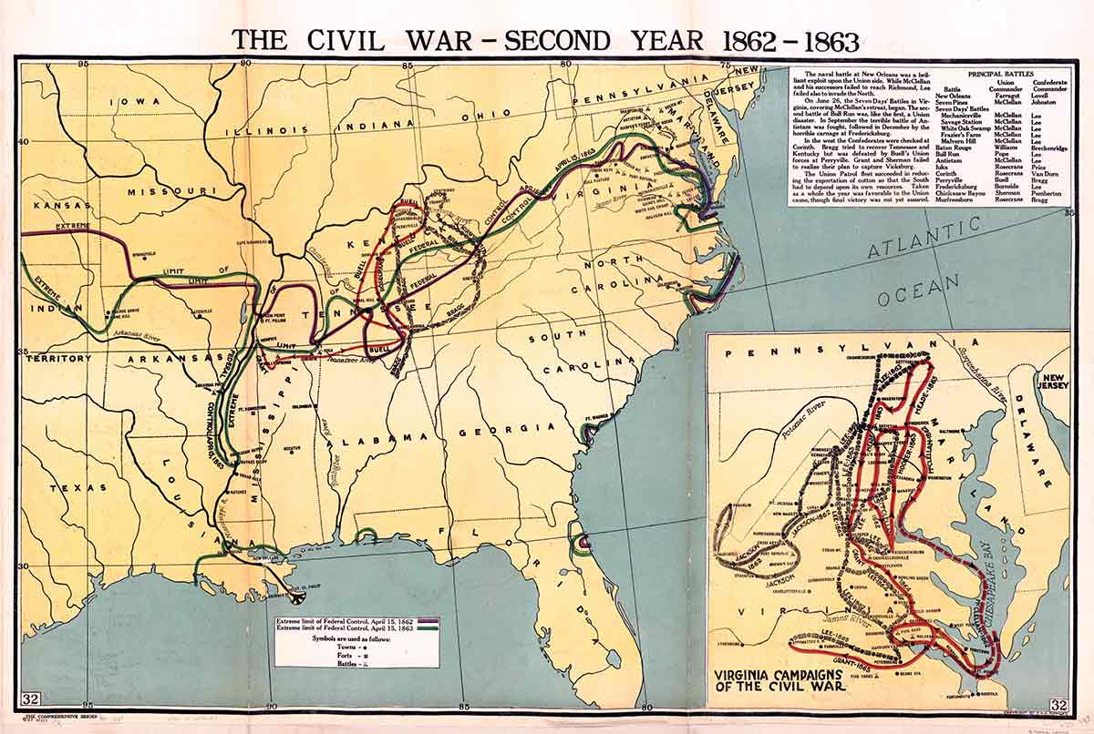 american civil war second year 1862 63