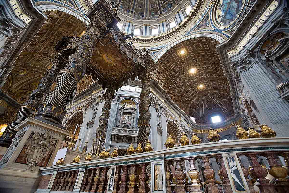 baroque art bernini st peter building