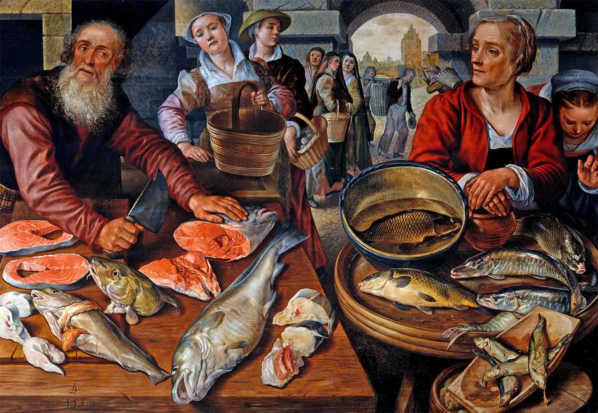 bueckelaer fish market northern renaissance painting