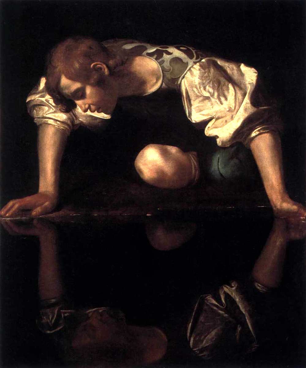 caravaggio narcissus painting
