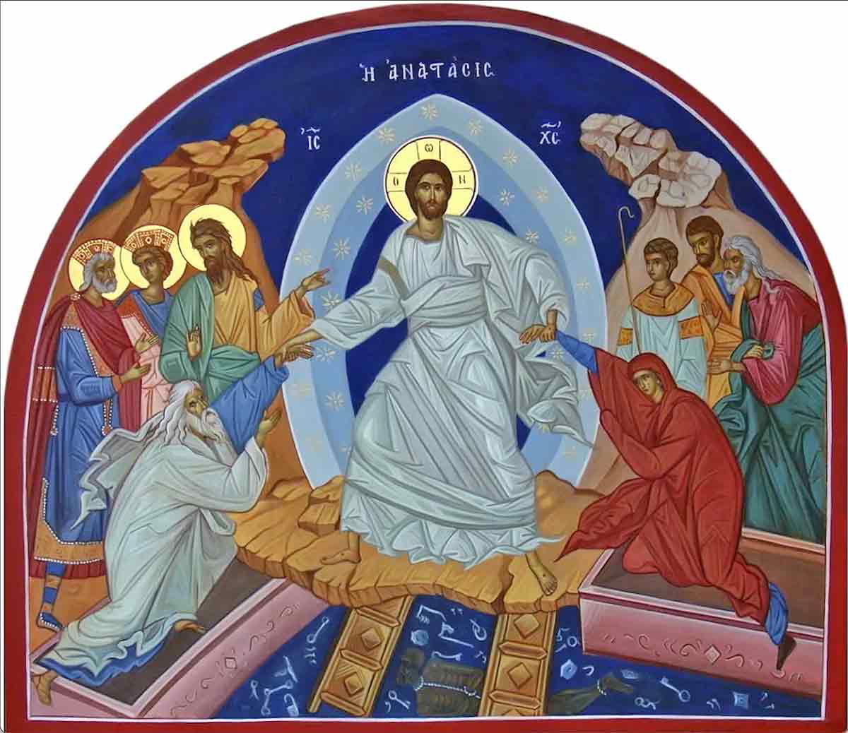 christs descent icon