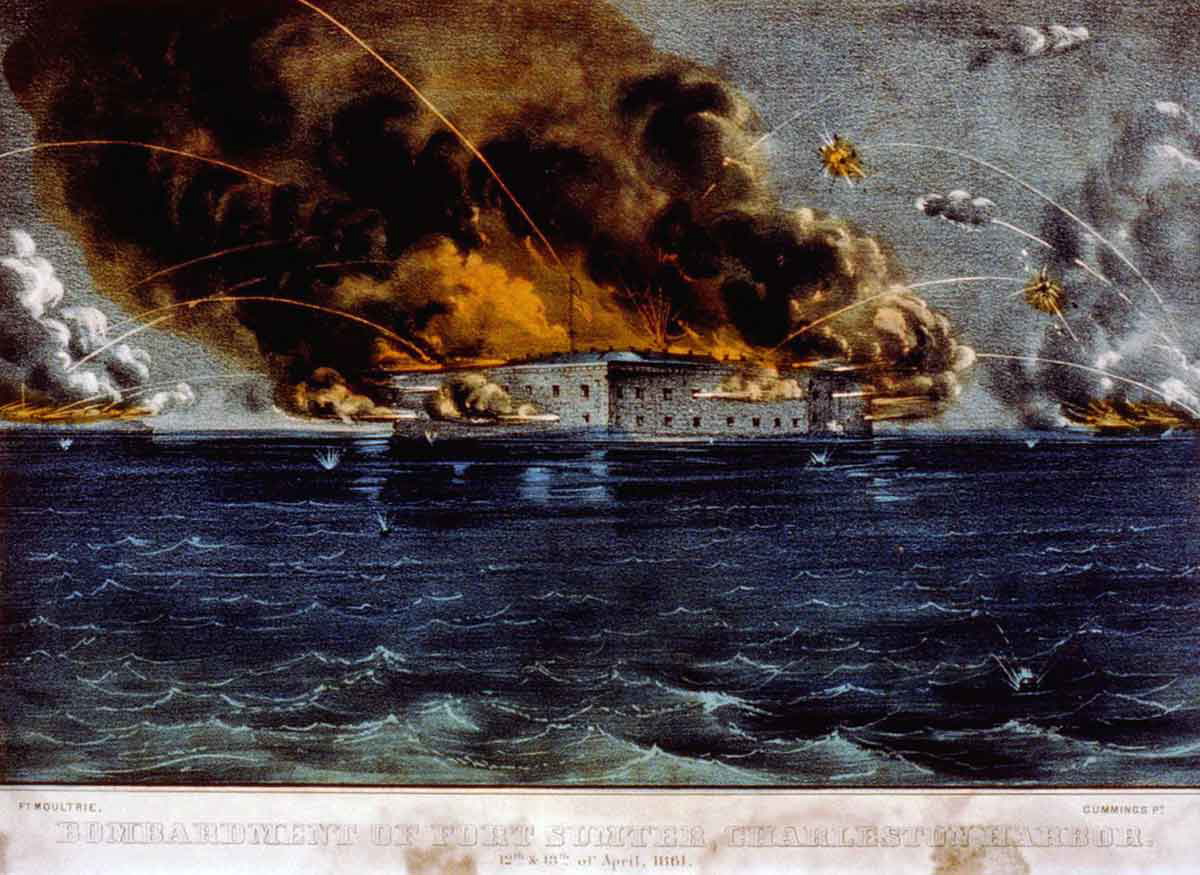 confederates bombard fort sumter 1861