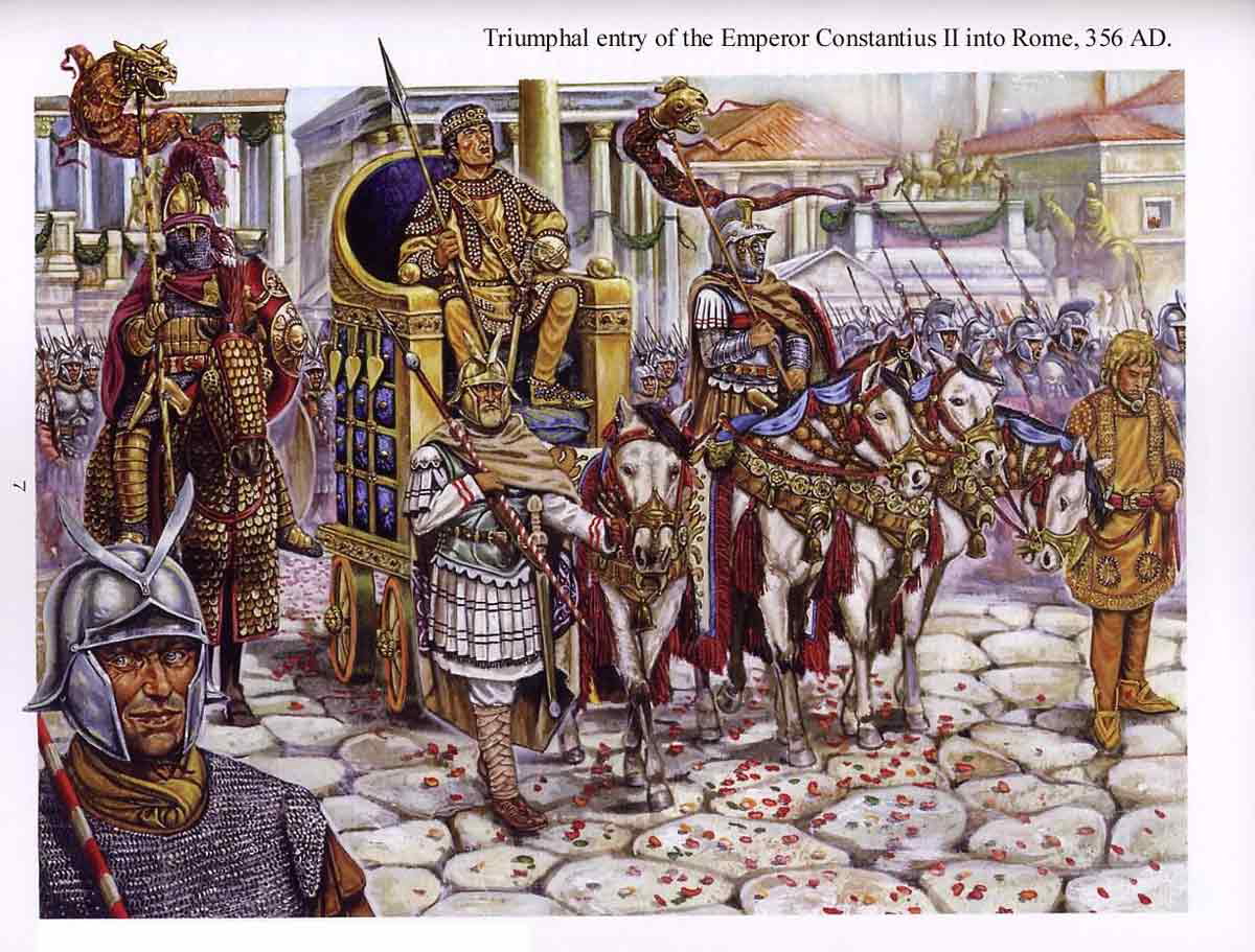 constantius enters rome