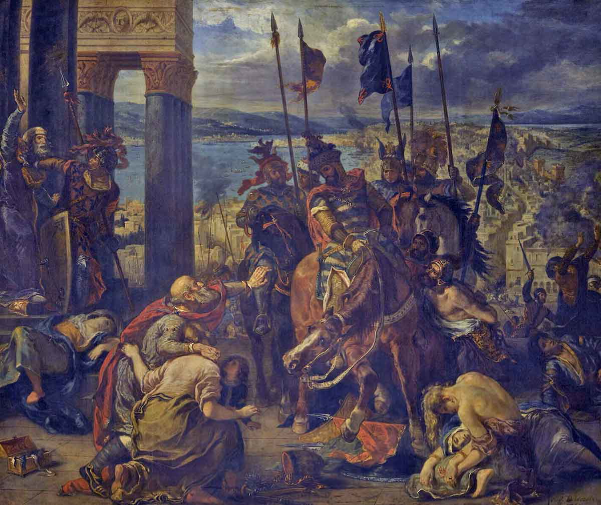 delacroix crusaders capture constantinople 1840