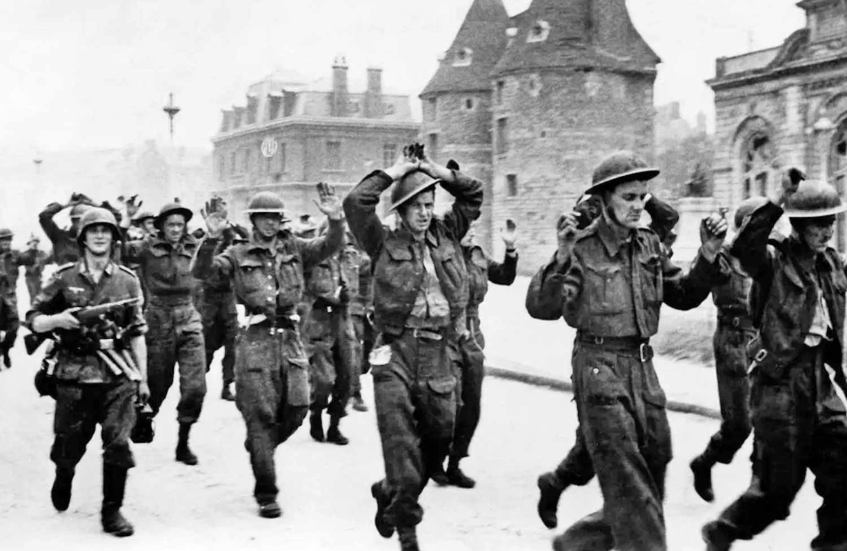 Surrendered soldiers during the ill-fated Dieppe raid. Source: Veteran History Project