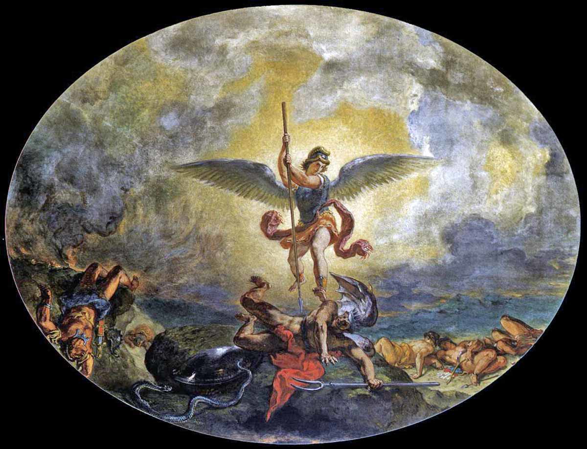 eugène delacroix archangel michael defeats the devil