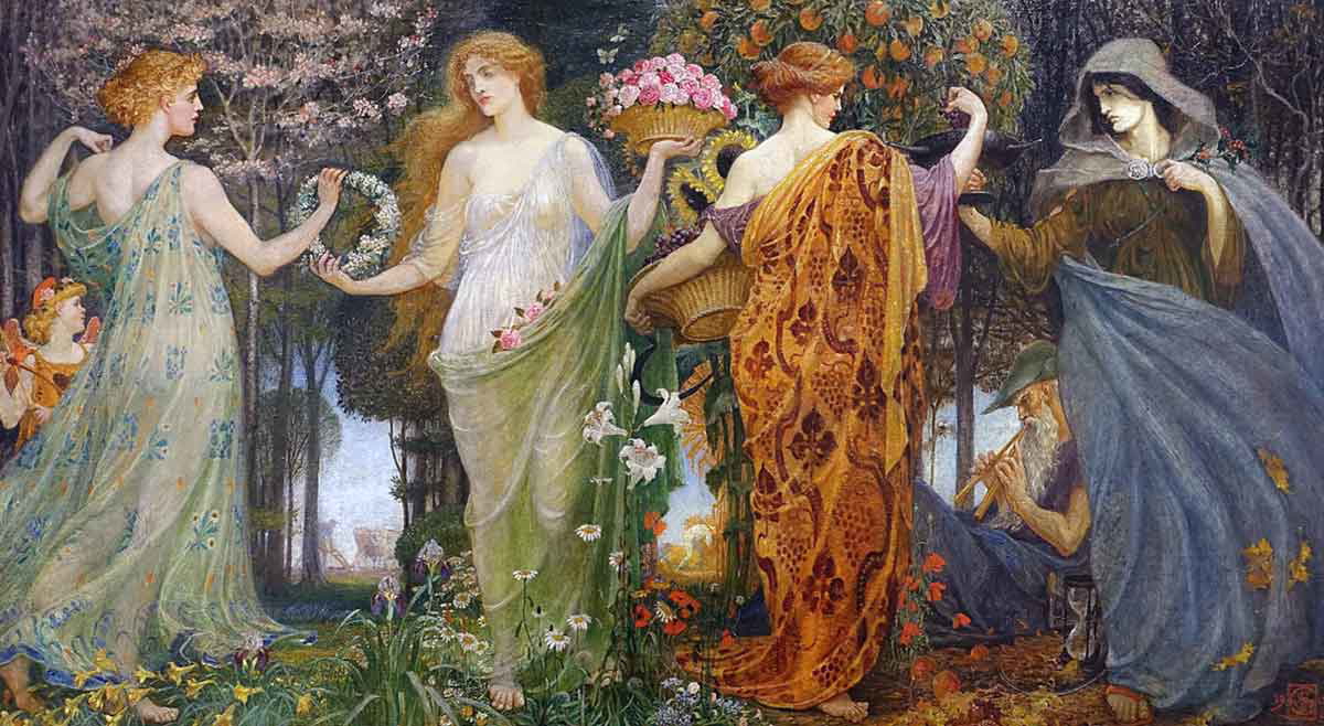 A Masque for the Four Seasons, by Walter Crane, 1905-1909. Source: Wikimedia Commons
