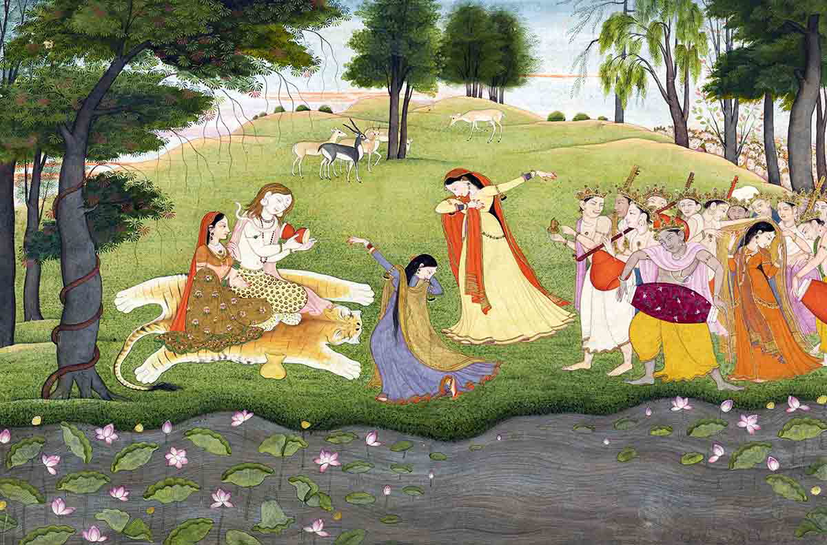 gods dance for shiva parvati