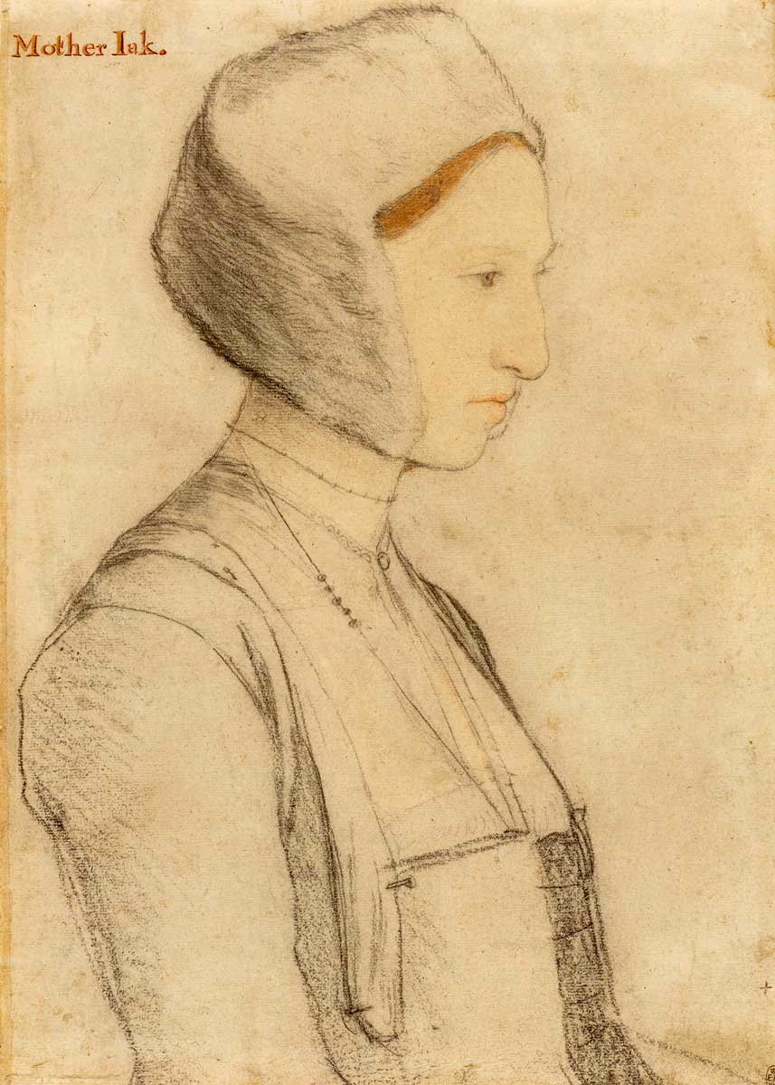 hans holbein the younger margaret giggs preparatory Drawing