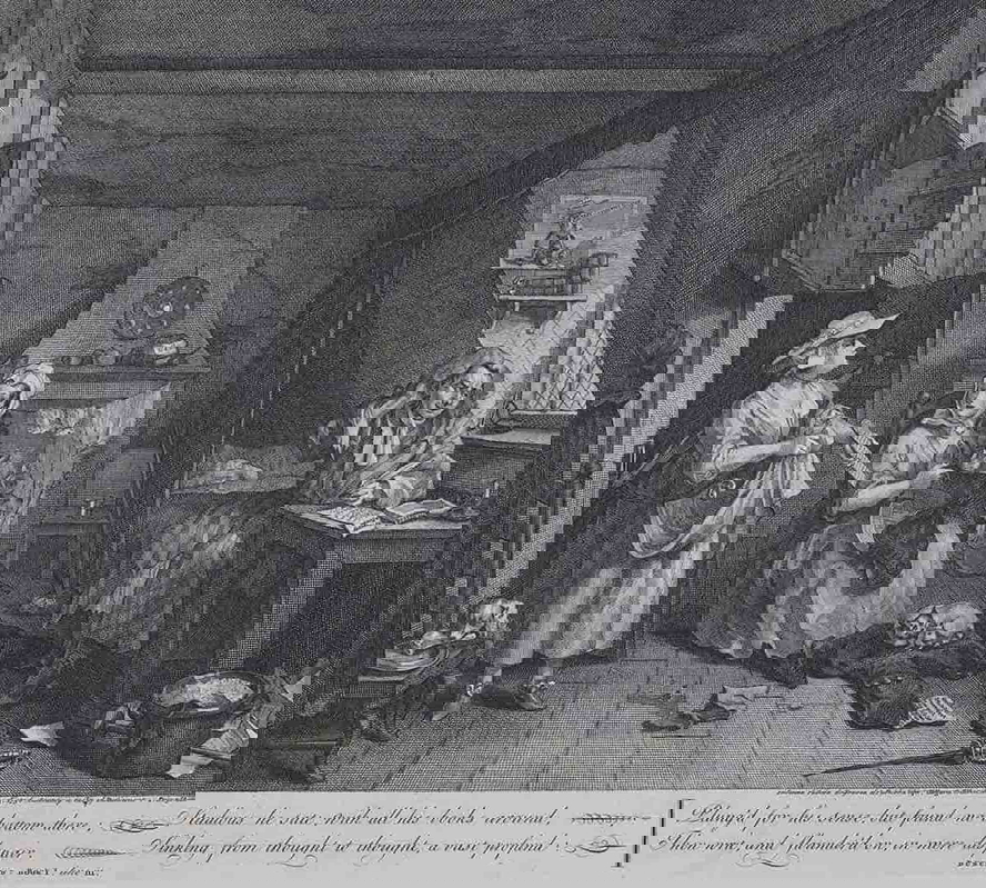 The Distressed Poet, William Hogarth, 1736. Source: National Gallery of Art