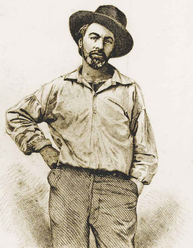 Engraving of Walt Whitman, Samuel Hollyer, 1854. Source: Wikimedia Commons