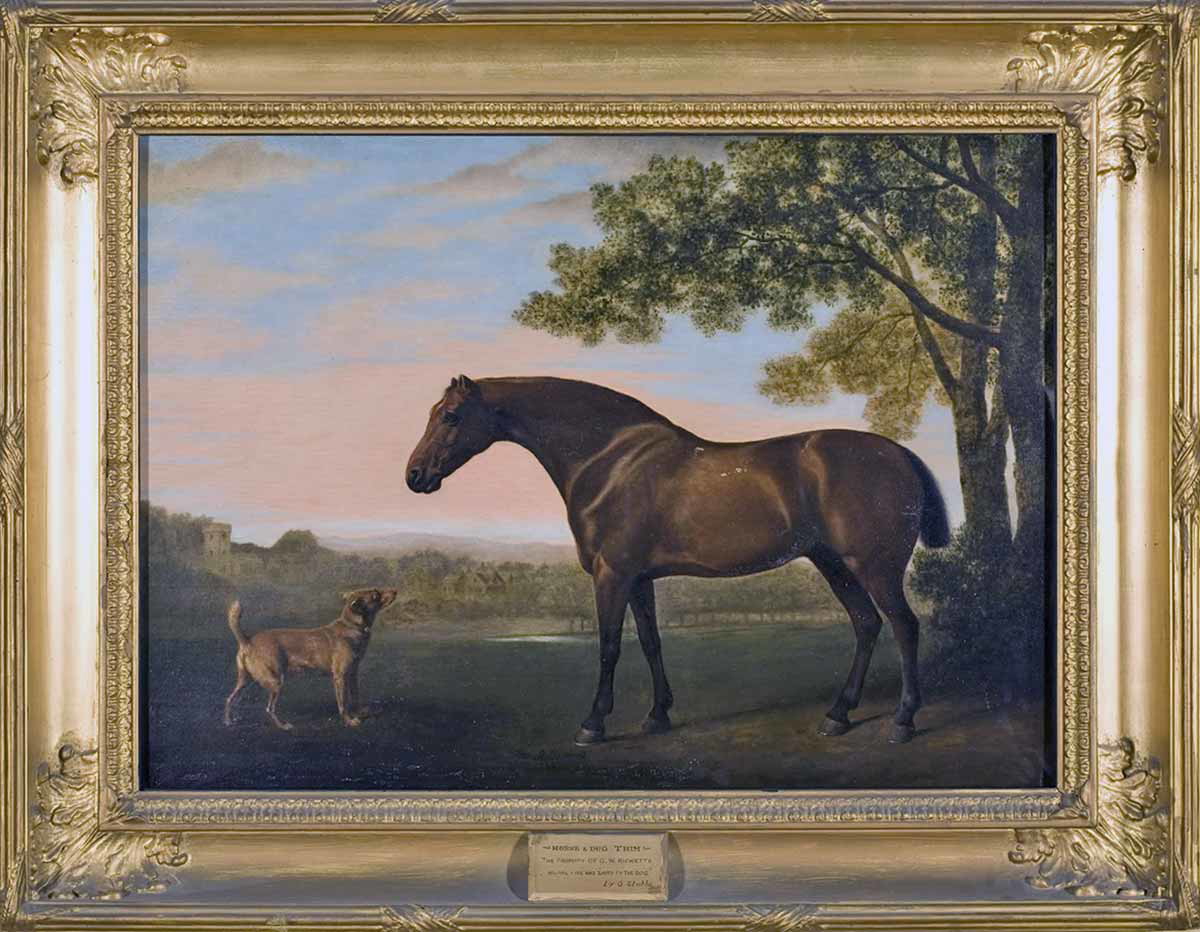 horse dog trim george stubbs