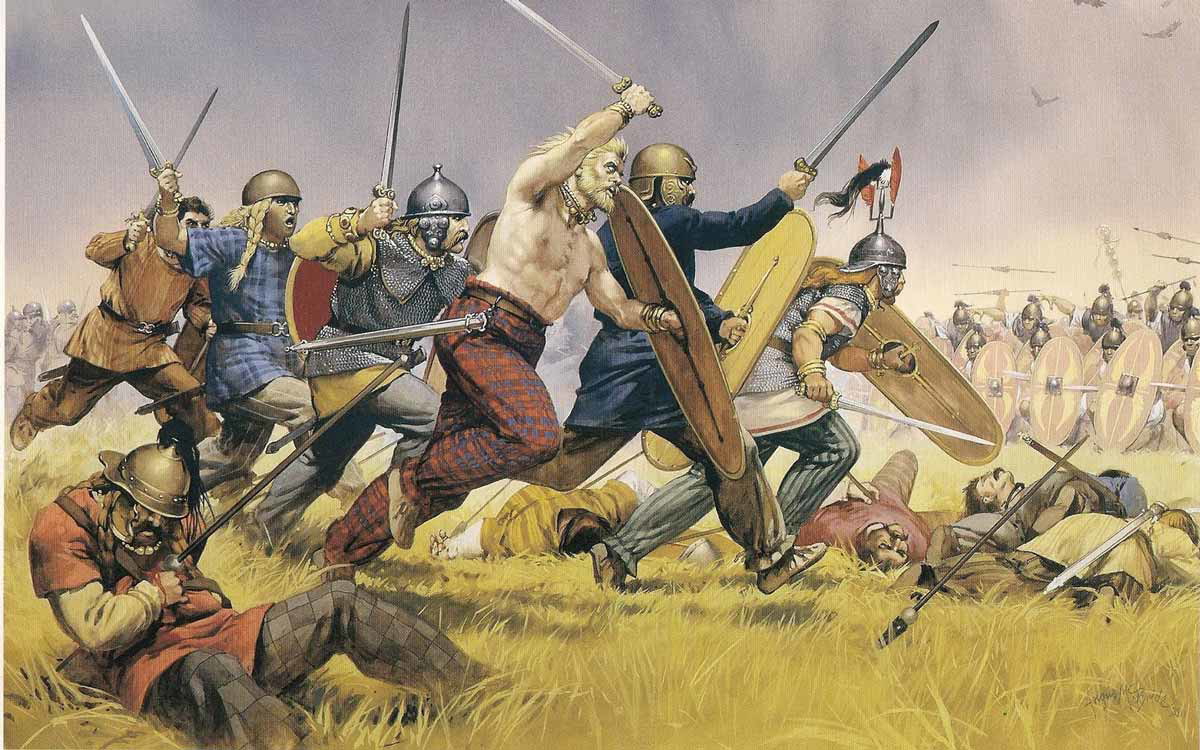 illustration angus mcbride celts warriors