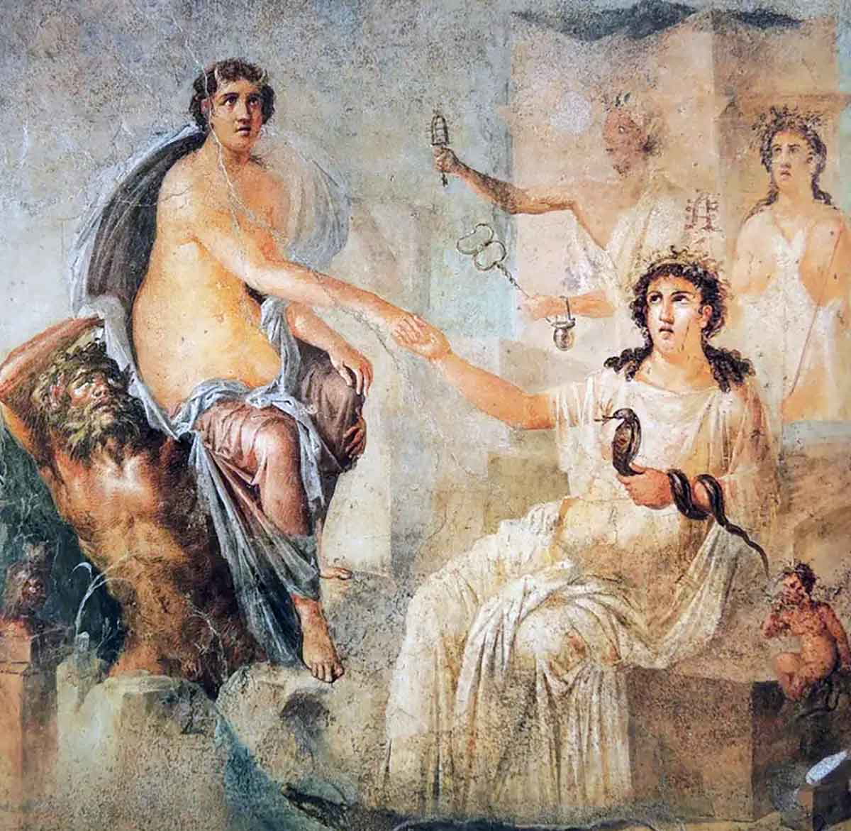 isis io ancient egypt roman fresco
