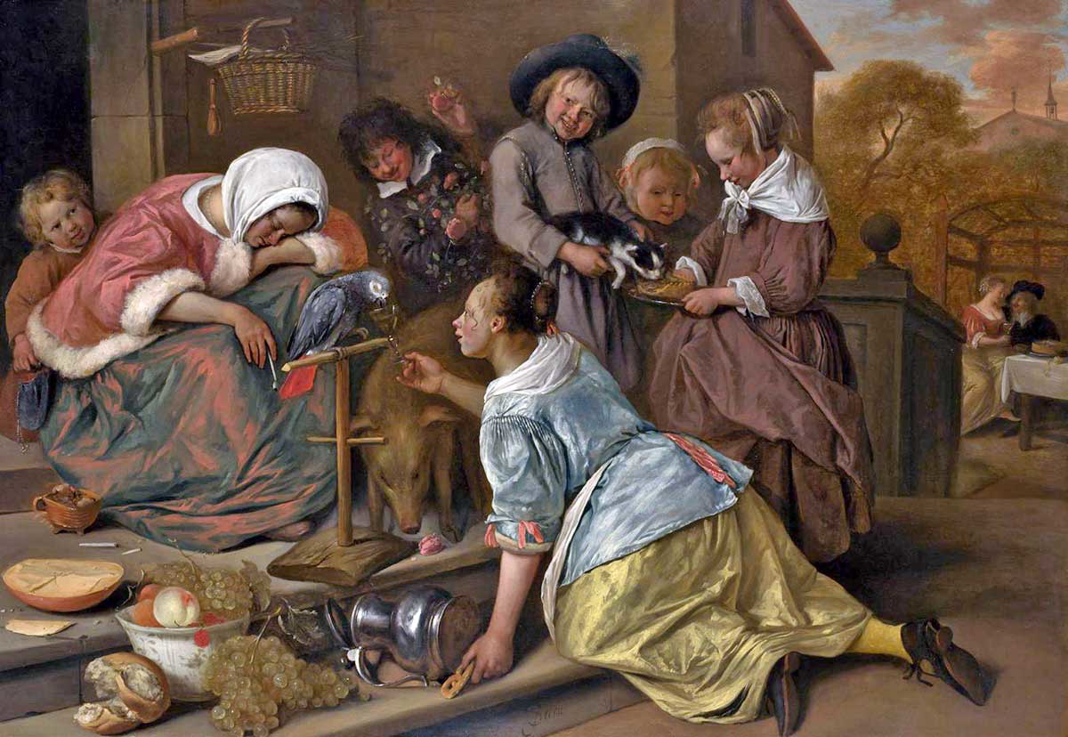 jan steen effects intemperance painting