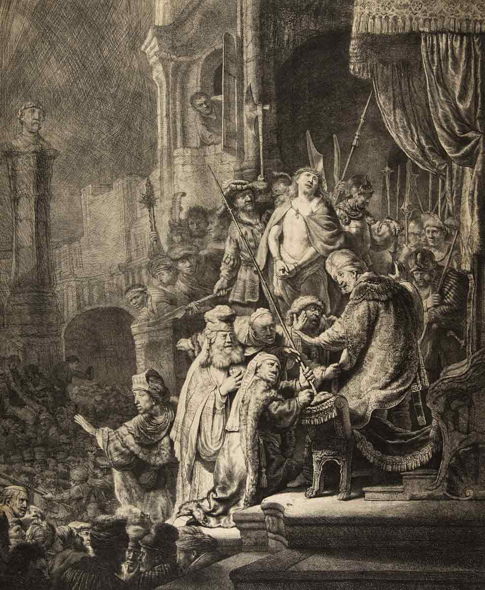 jesus christ before pilate rembrandt