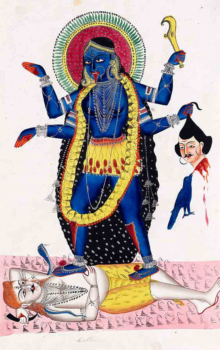 kali dancing on shiva