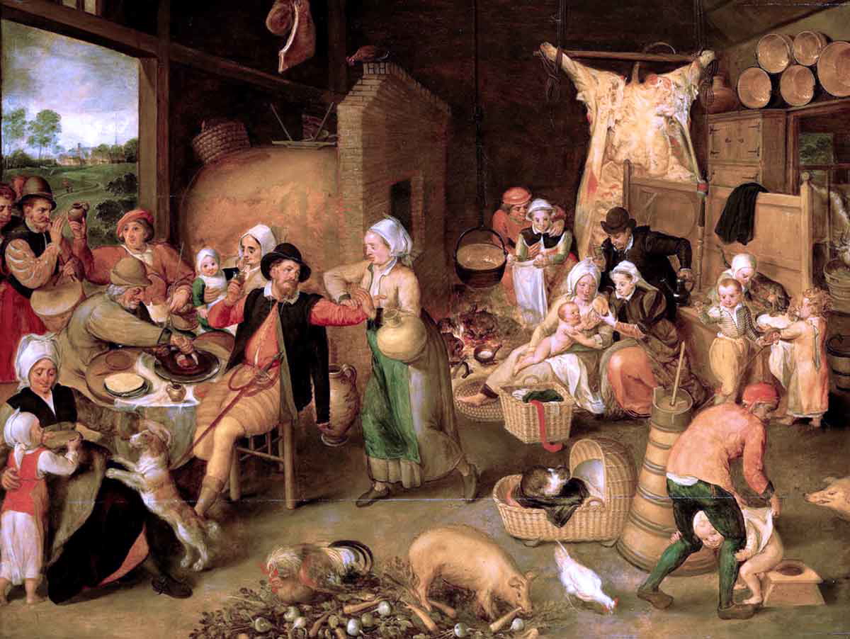 marten van cleve peasant parlor painting