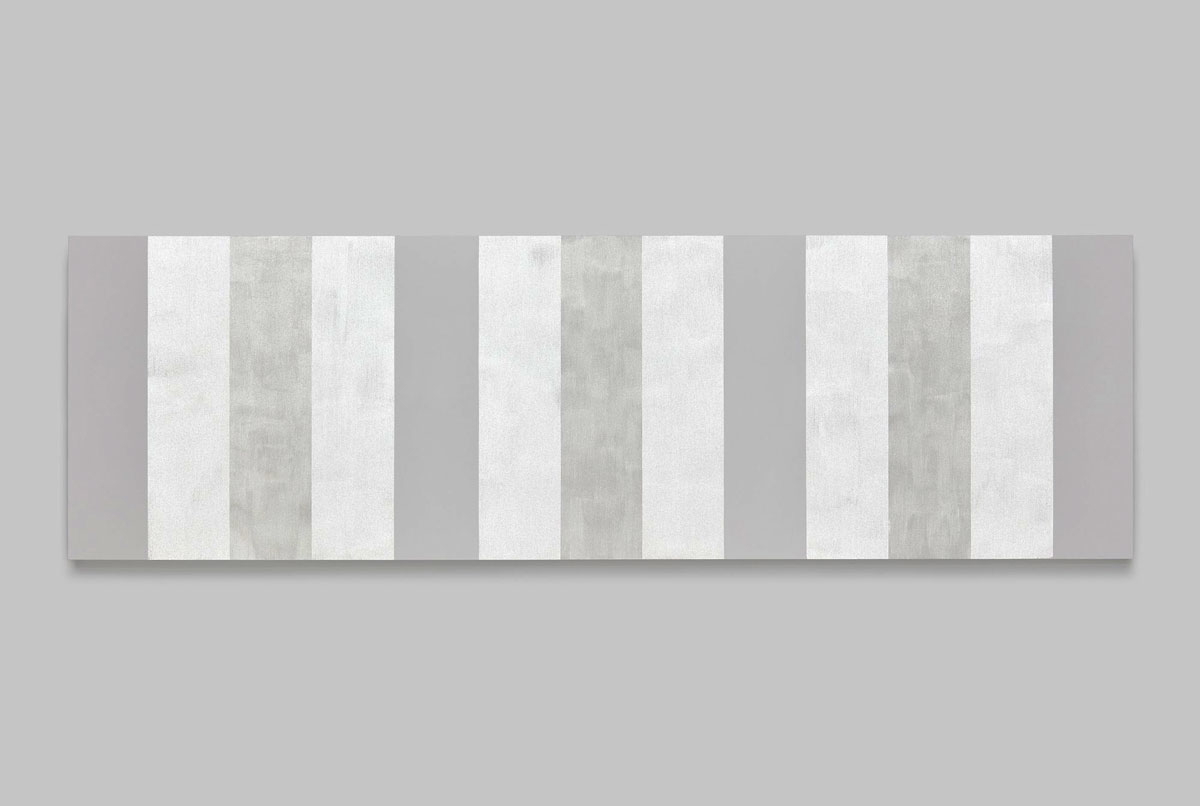 mary corse untitled white multiband beveled