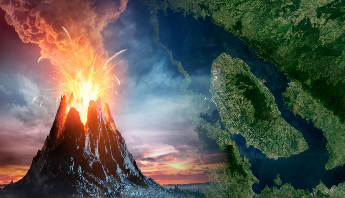 mount toba supervolcano wipe out humans