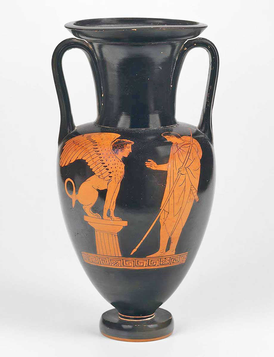 oedipus and sphinx jar