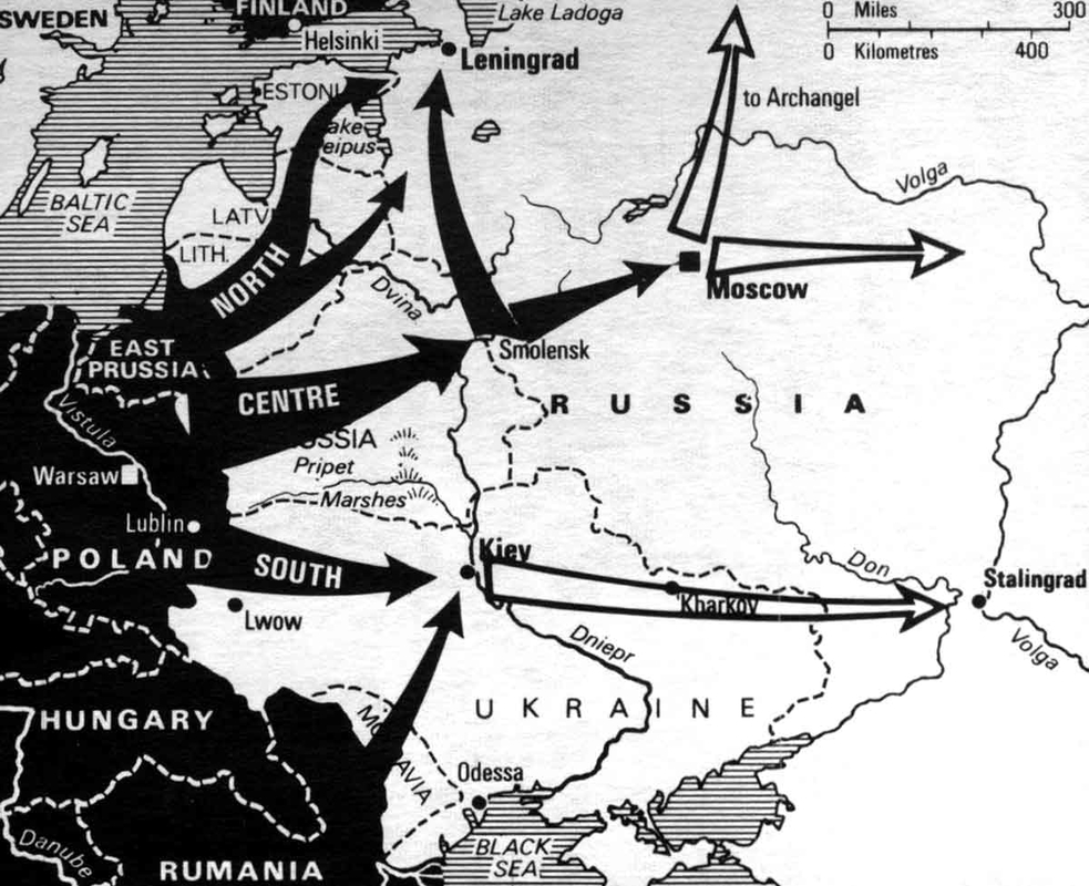 Operation Barbarossa Map 1941. Source: Onwar.com