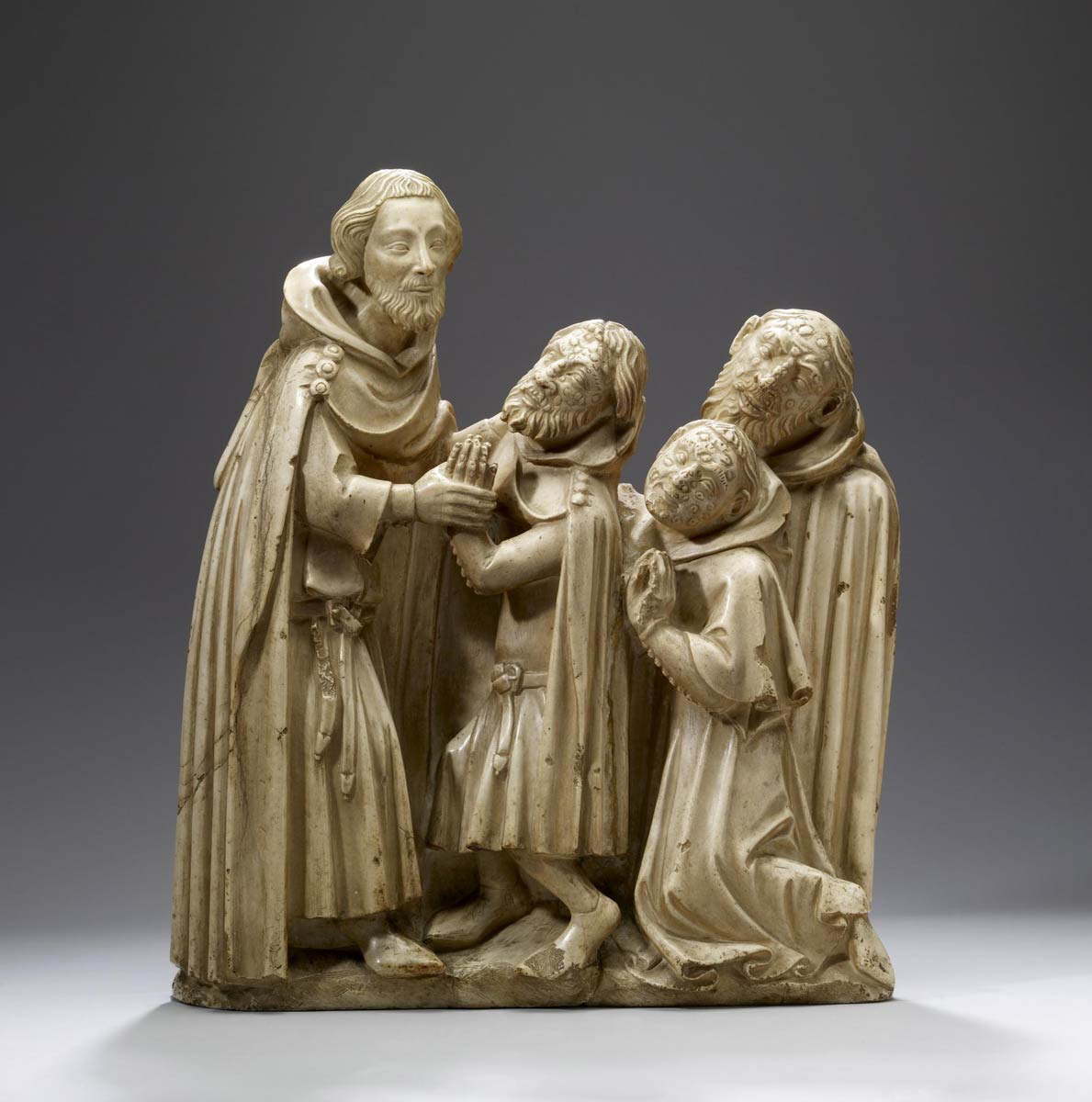 saint elzear curing the lepers