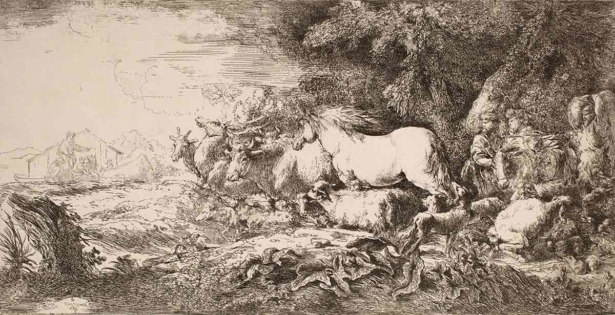 The Animals Going toward the Ark, Giovanni Benedetto Castiglione, 1650-55. Source: The National Gallery of Art