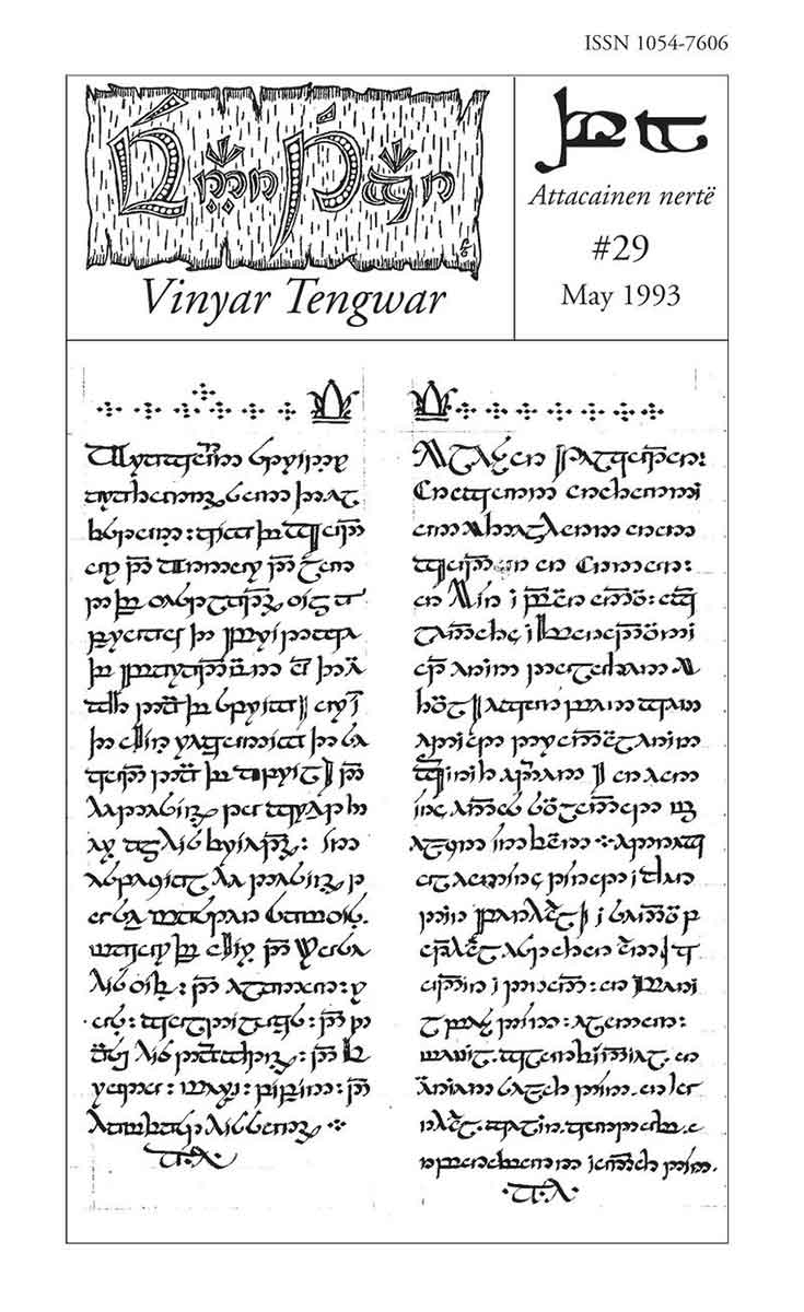 tolkien tengwar script