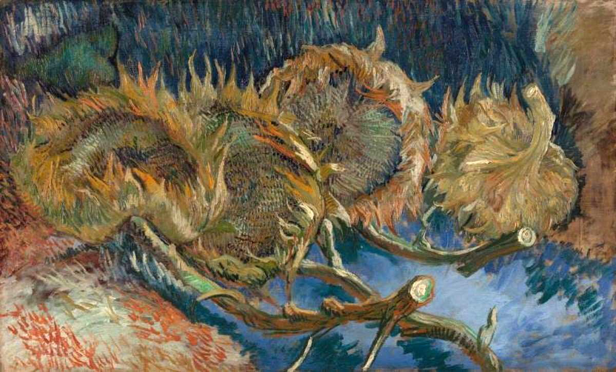 van gogh four sunflowers gone to seed