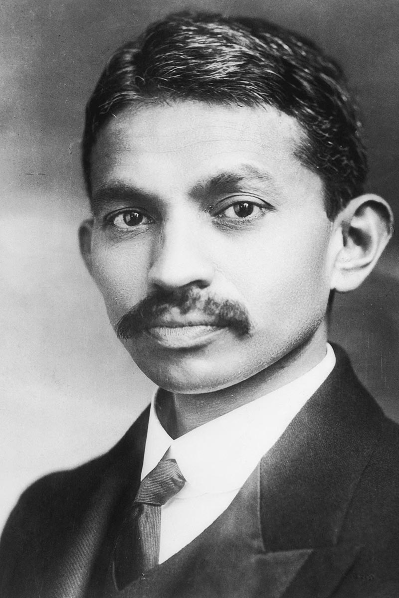 young gandhi portrait