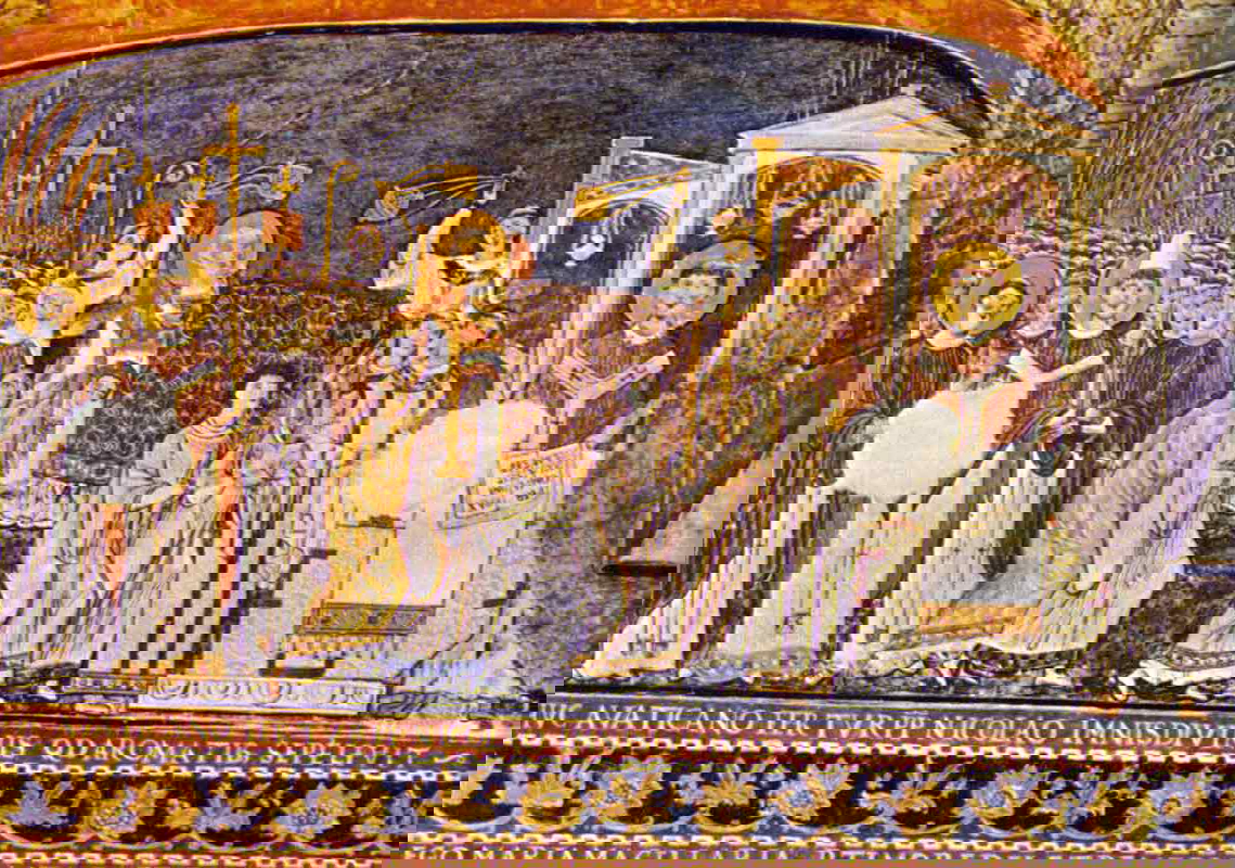 11th C Fresco in Basilica of San Clemente – Cyril & Methodius bringing Clement’s Relics to Rome