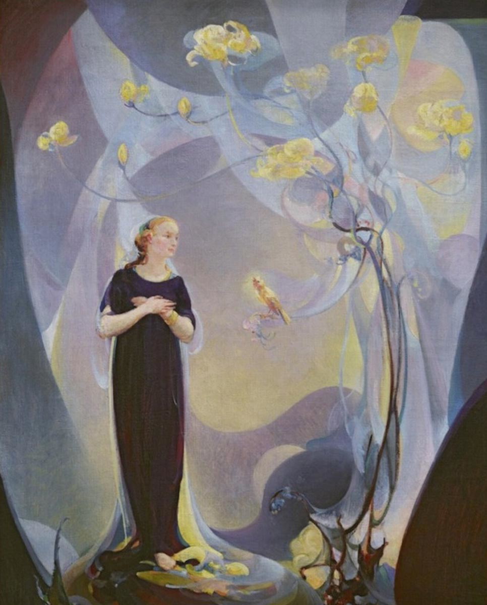 agnes pelton room decoration purple