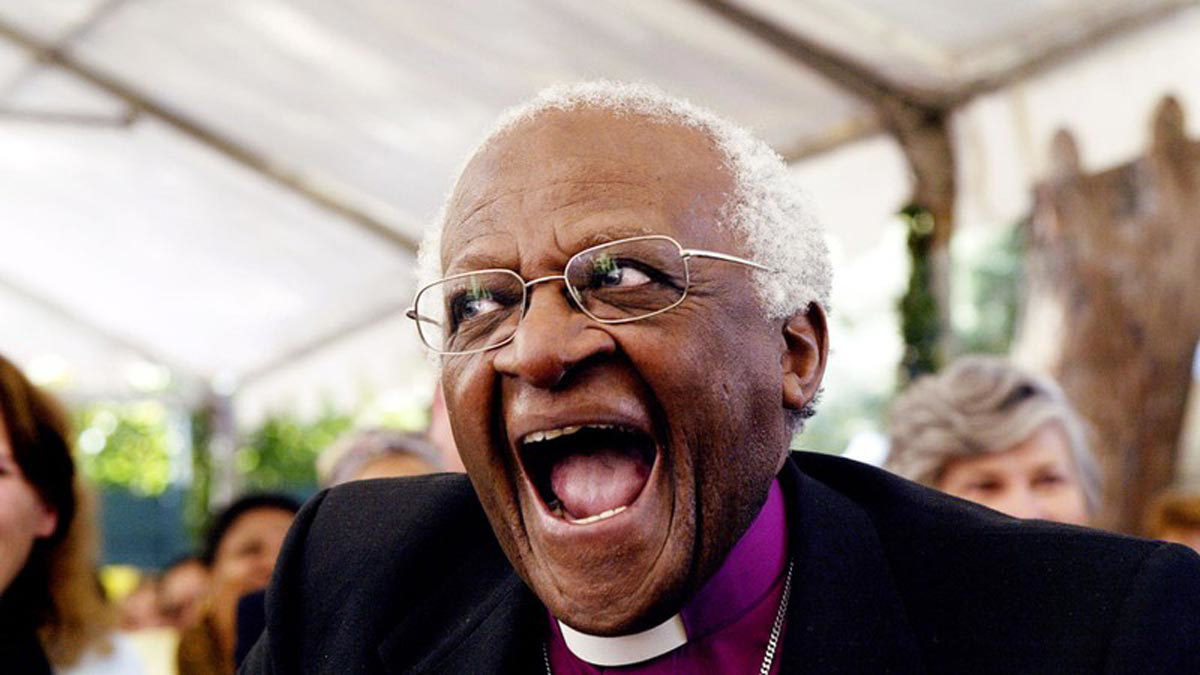 archbishop desmond tutu laughing
