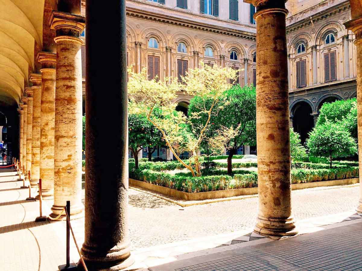 borromini courtyard palazzo pamphilj architecture copy