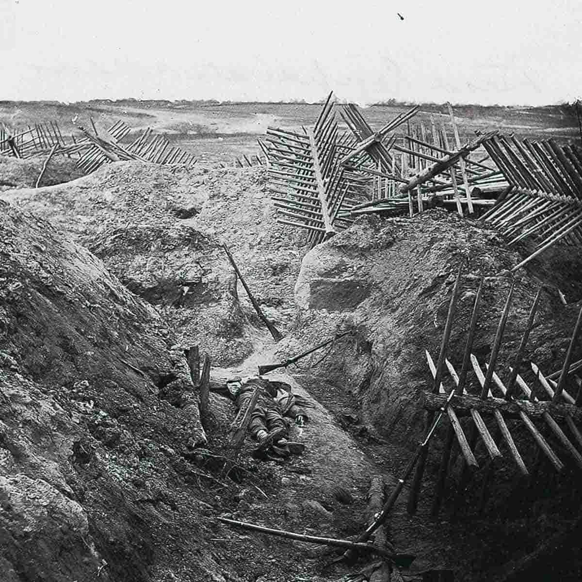 confederate trenches civil war