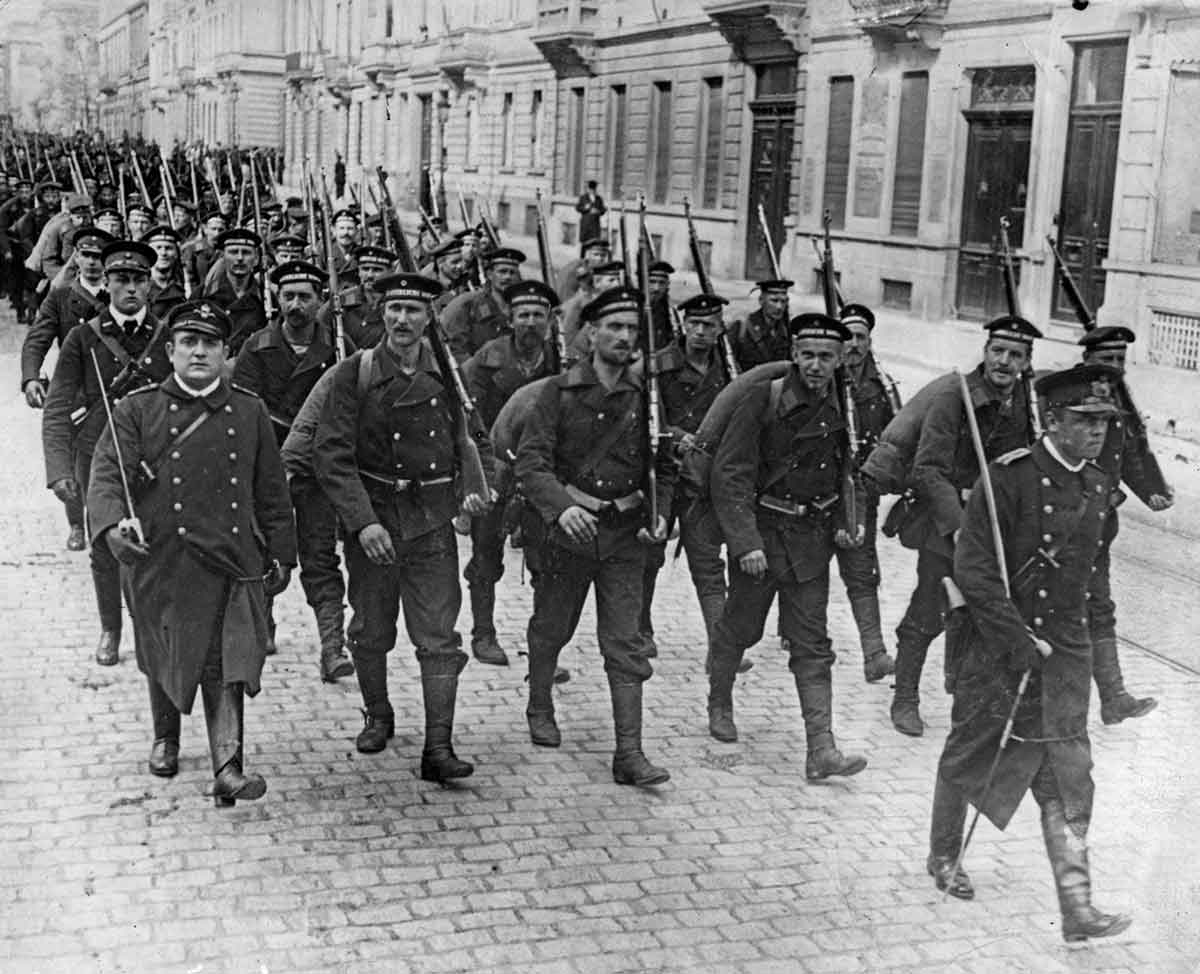 german sailors march in brussels