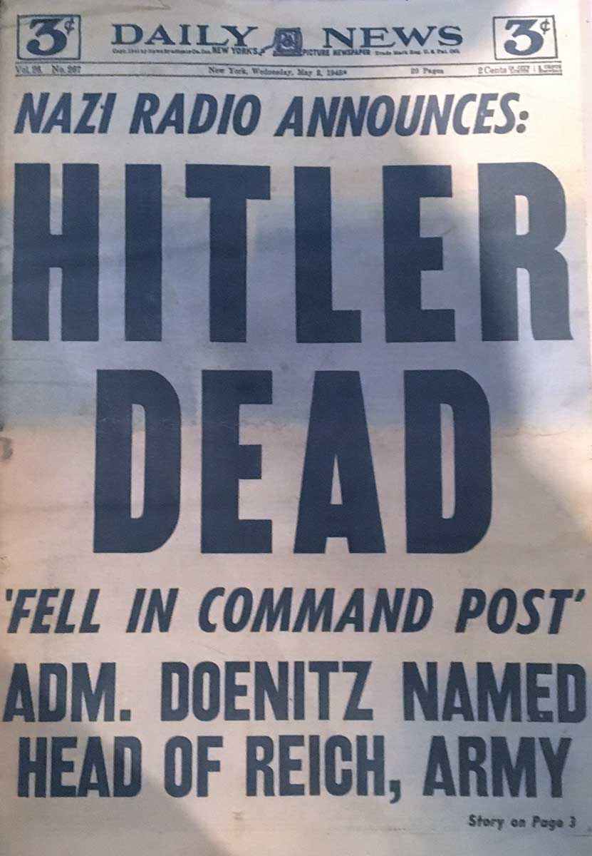 hitler dead new york daily news