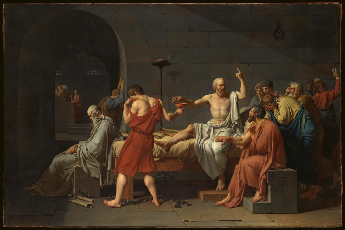 jack louis david death of socrates