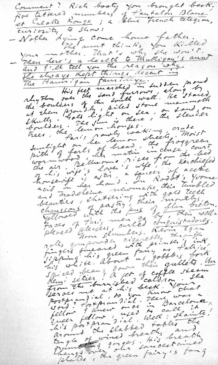 james joyce ulysses manuscript