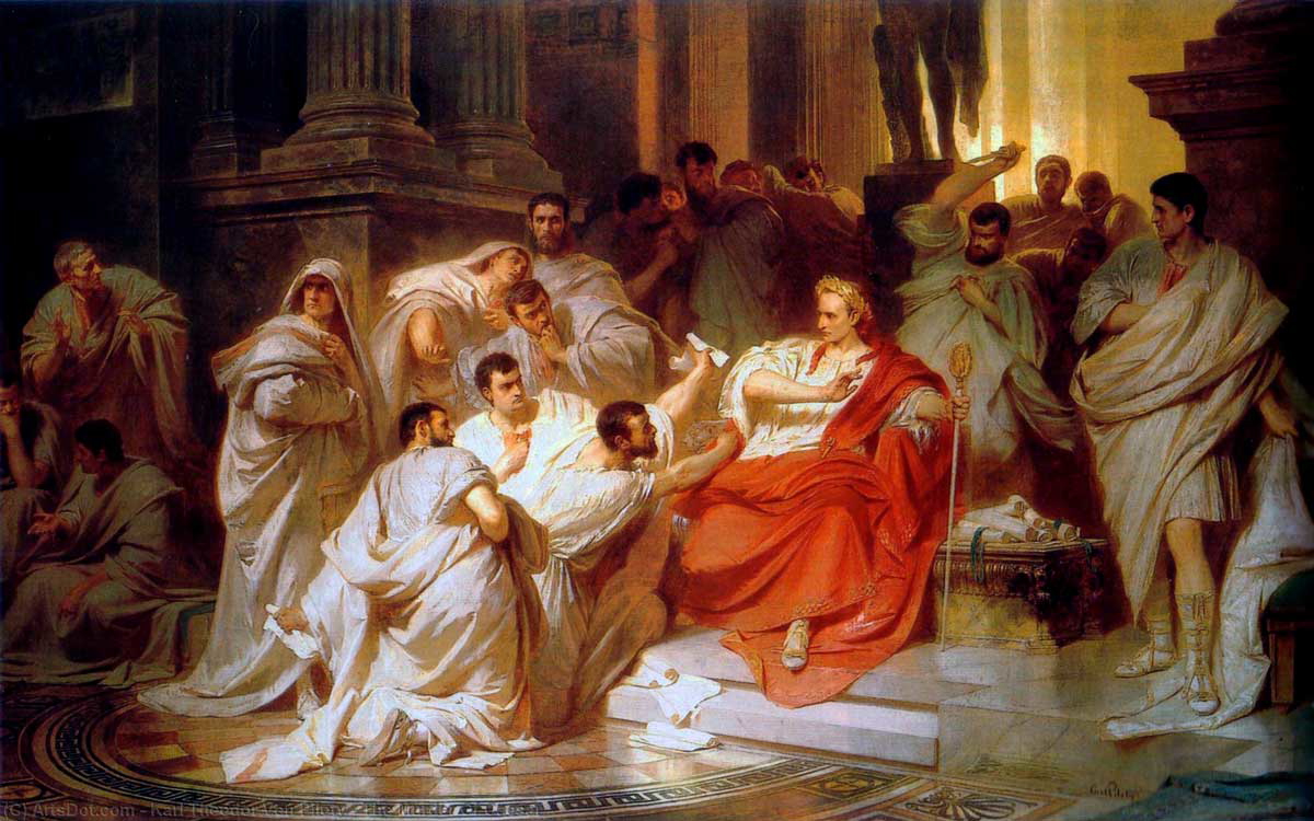 karl theodor von piloty the murder of caesar