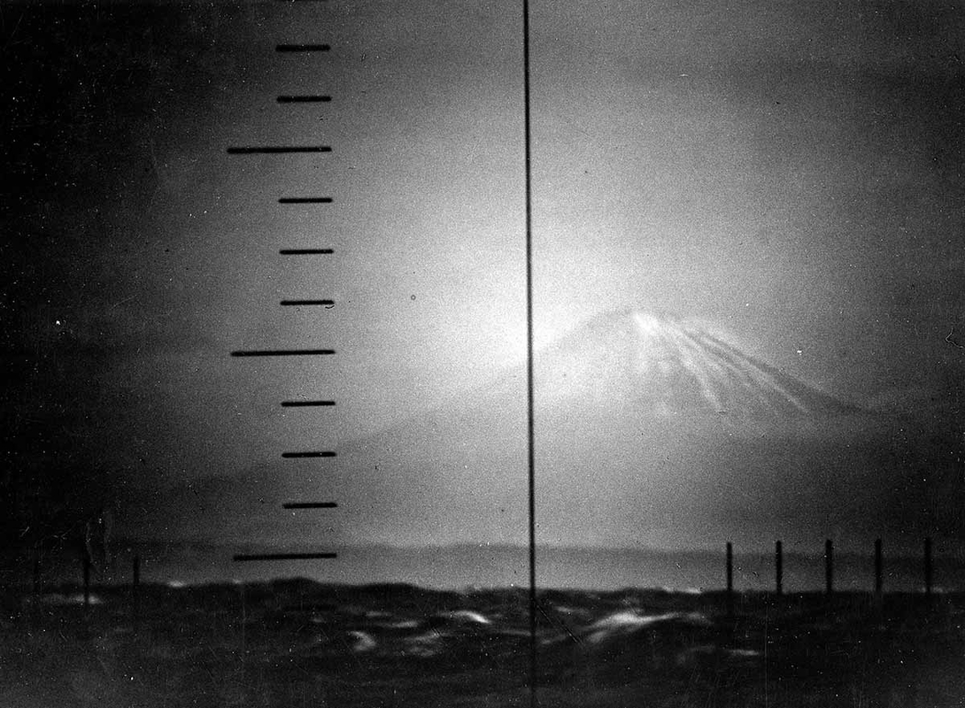 Mt. Fuji 1943 via periscope USS Trigger Source: Navy History and Heritage Command