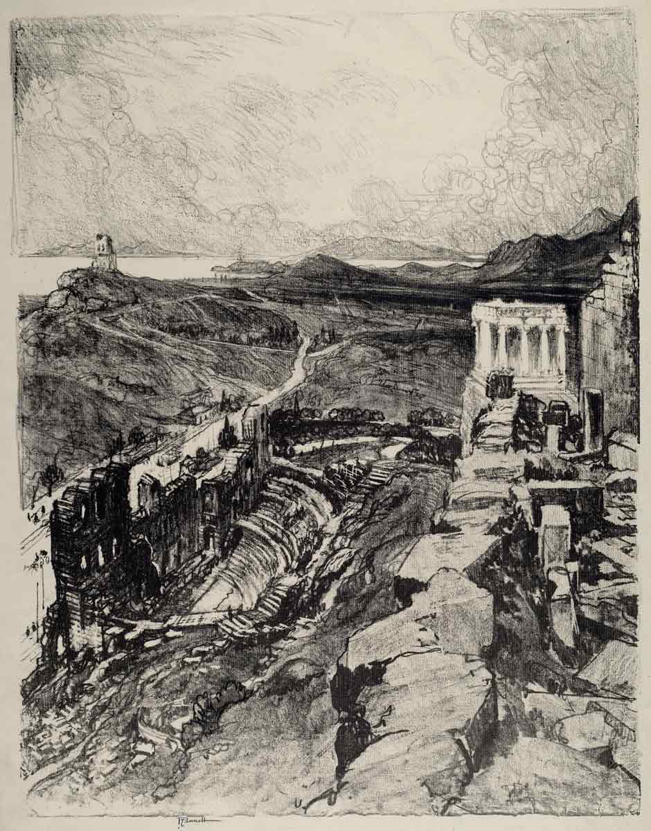 odeon athens engraving
