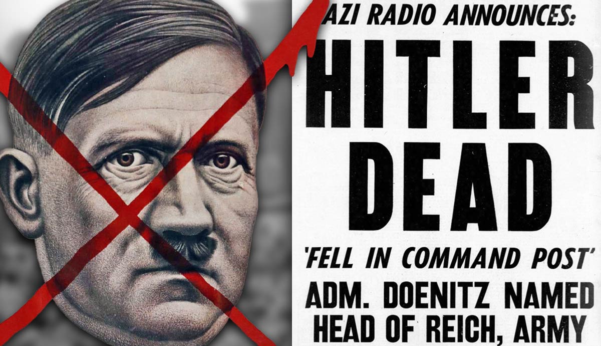 people react hitler death germany surrender