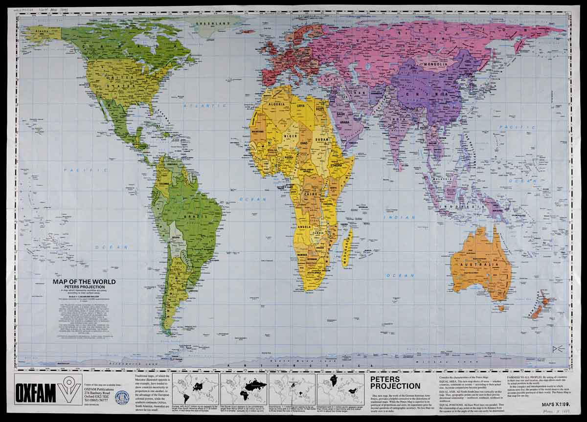 peters projection map