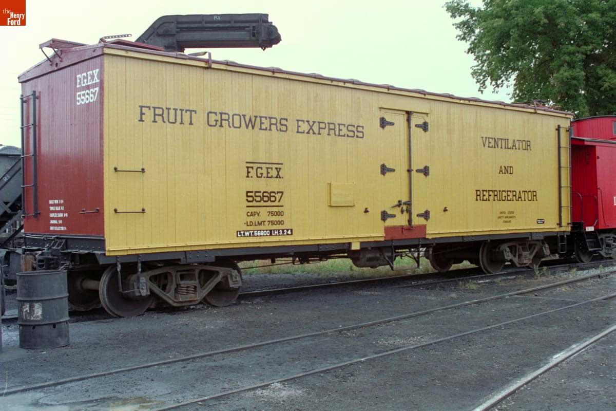 refrigerator railroad car fruit growers express photo
