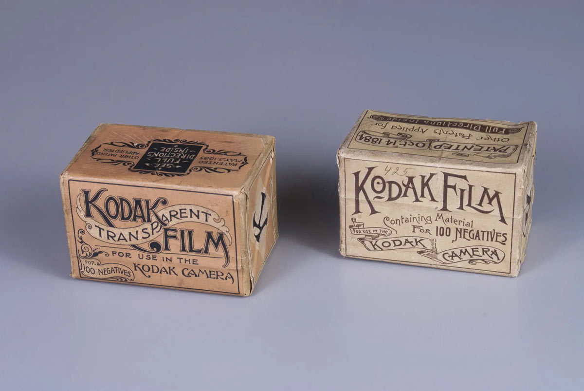 1888 and 1889 kodak film boxes