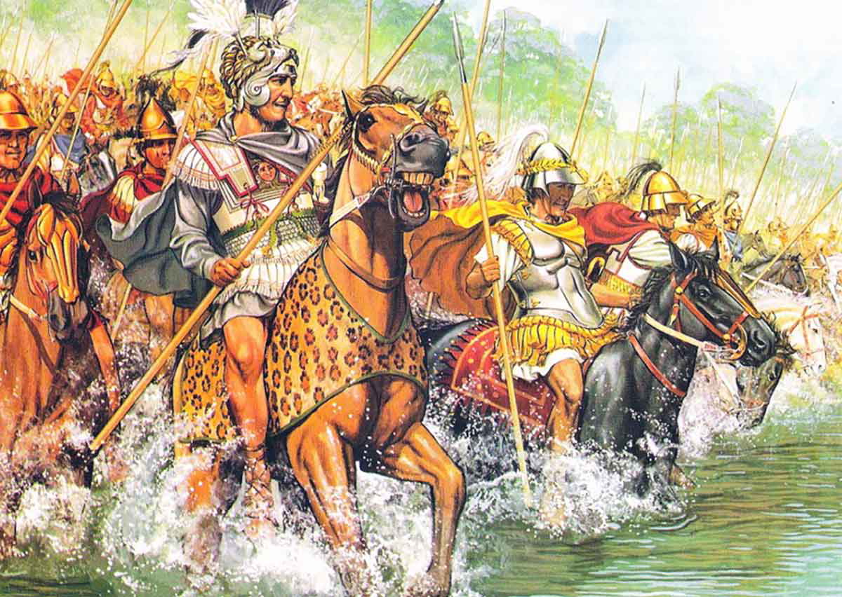Illustration of Alexander the Great at the Battle of Granicus